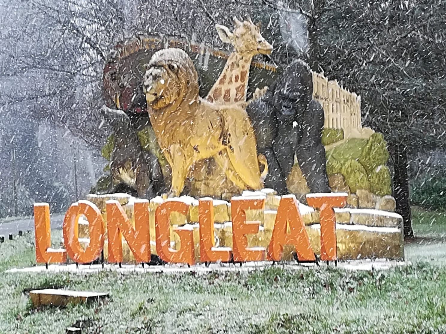 Longleat closed again due to snow onsite GHR Salisbury